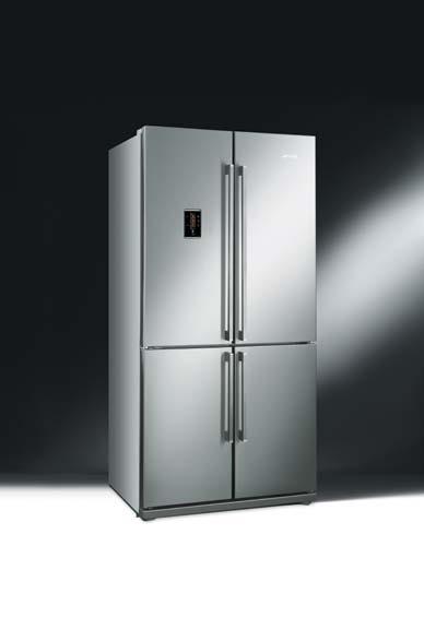 L esclusivo sistema di illuminazione aumenta i tempi di conservazione di frutta e verdura. Il frigo a 4 porte ha uno scompartimento che può essere utilizzato sia come frigorifero che come congelatore.