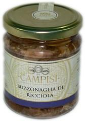 RICCIOLA - Pezzetti (buzzonaglia) INGREDIENTI: buzzonaglia di ricciola, olio di semi di girasole, sale marino.