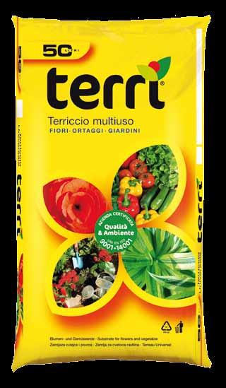 Terri Multiuso mantiene la sua fertilità per un lungo periodo di tempo grazie all humus di elevata qualità in esso contenuto e alle sostanze