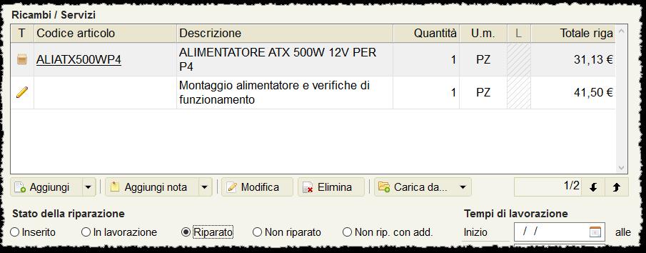 . Premiam il pulsante [Nuv]: il cursre si psizinerà sul camp Cliente.