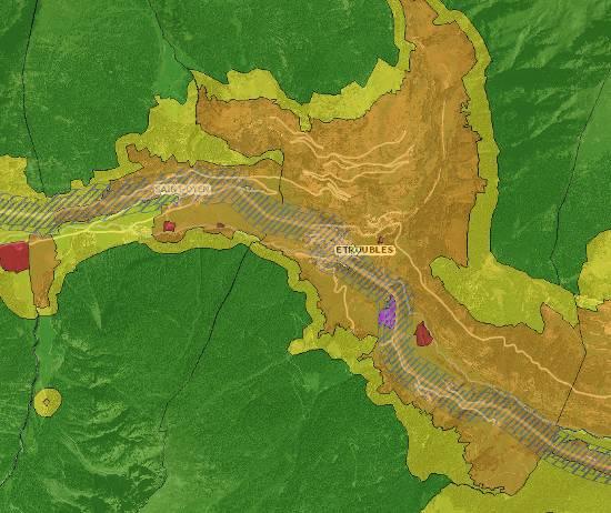 Tali caratteristiche di contesto morfologico e di uso del territorio hanno portato ad una classificazione acustica delle aree interessate prevalentemente in classe I (aree particolarmente protette),