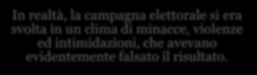 schiacciante: il 65% dei voti.