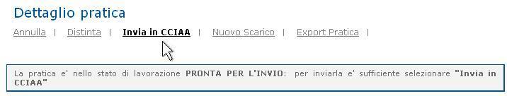 Invio della pratica A questo punto la pratica si trova nello stato di lavorazione Firmata e non può più essere modificata.