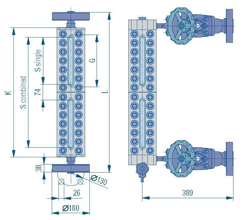 Indicatori di livello a riflessione per applicazione di processo: A400 Alta pressione Liquidi