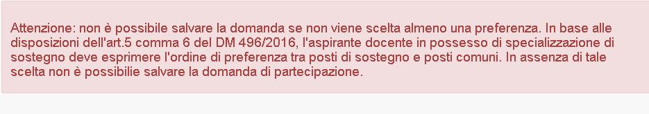 L invio della domanda non sarà possibile finchè le regioni non saranno state tutte espresse.