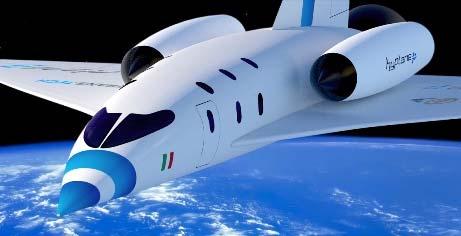 Può realizzare una serie di parabole per turismo spaziale fino alla quota di 70 km, Space Tourism 2.