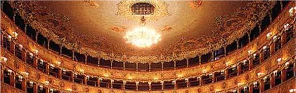 Acustica geometrica Effetti della riflessione del suono: La Riverberazione teatro la fenice prima del 1996 i ricchi decori e gli stucchi dei teatri classici servono anche a