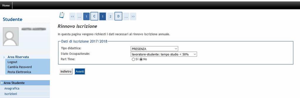 15. Nella sezione di riepilogo seguente è necessario confermare le scelte effettuate con il pulsante Avanti (Fig. seguente). 16.