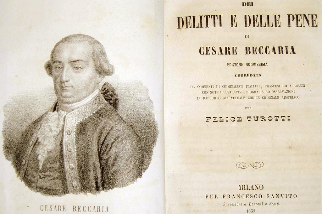 I quattro principi del diritto di punire: Legalità Obbligazione del legame sociale Non crudeltà delle pene Non interpretazione della