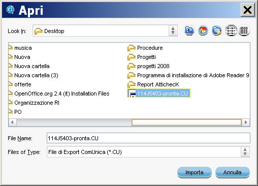 Utility Pratica Importa File.