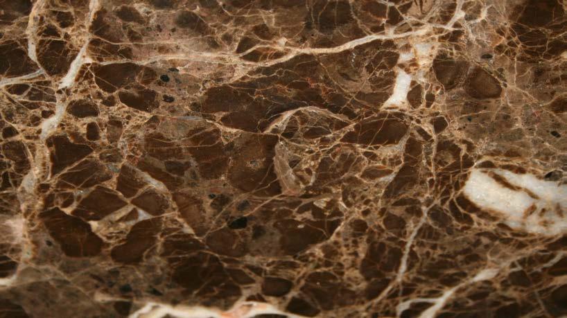EMPERADOR DARK MARBLE The indicated image is only indicative Color : brown bottom with white/beige striping. Use : internal. Finishing : natural lucid.
