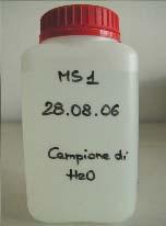 es: Area di campionamento MS1 CAMPIONAMENTO Prelievo campioni di acqua profondità di