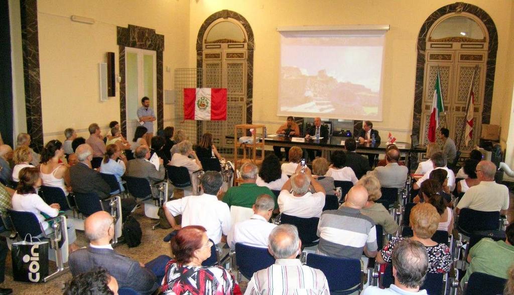 Mostre Centenario della scoperta di Machu Picchu Con César Castillo Ramírez, Ambasciatore del Perù in Italia, Michele Marsonet, Prorettore Università di Genova, Anna Maria Dagnino,