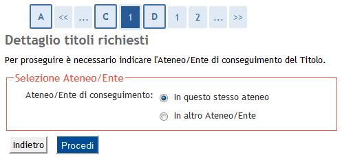 ricerca per regione qualora l Ateneo sia diverso da quello di Modena e Reggio Emilia.