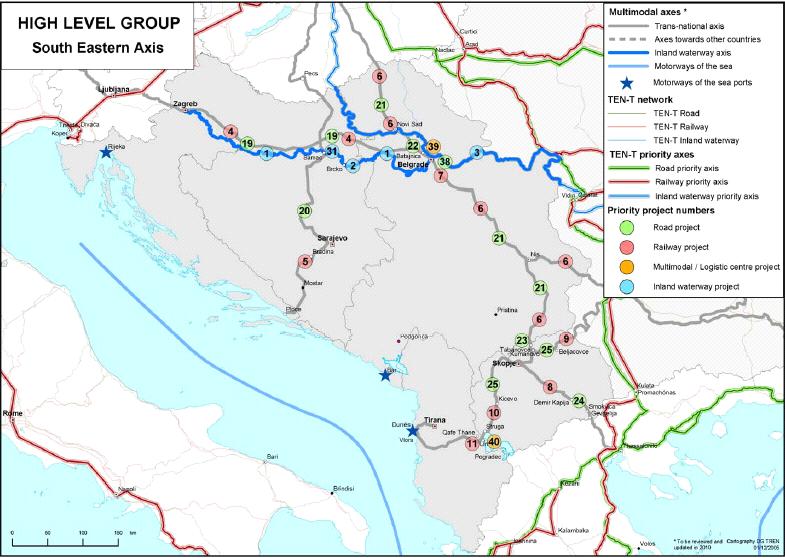PROGETTI A BREVE-MEDIO TERMINE COUNTRIES INLAND WATERWAY Regional Croatia Bosnia & Herzegovina 1 - Reconstruction of the Sava river to
