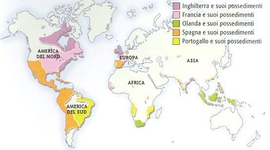 Gli imperi coloniali nel 1600 INGHILTERRA Dapprima praticò la pirateria contro le navi spagnole che rientravano in Europa cariche di oro e argento.