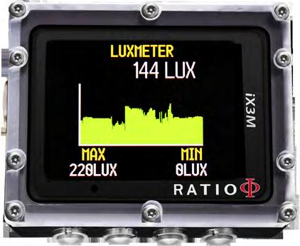 LUXMETER (Luximetro) L ix3m è dotato di un sensore di luce, principalmente utilizzato per impostare automaticamente la retroilluminazione dello schermo.