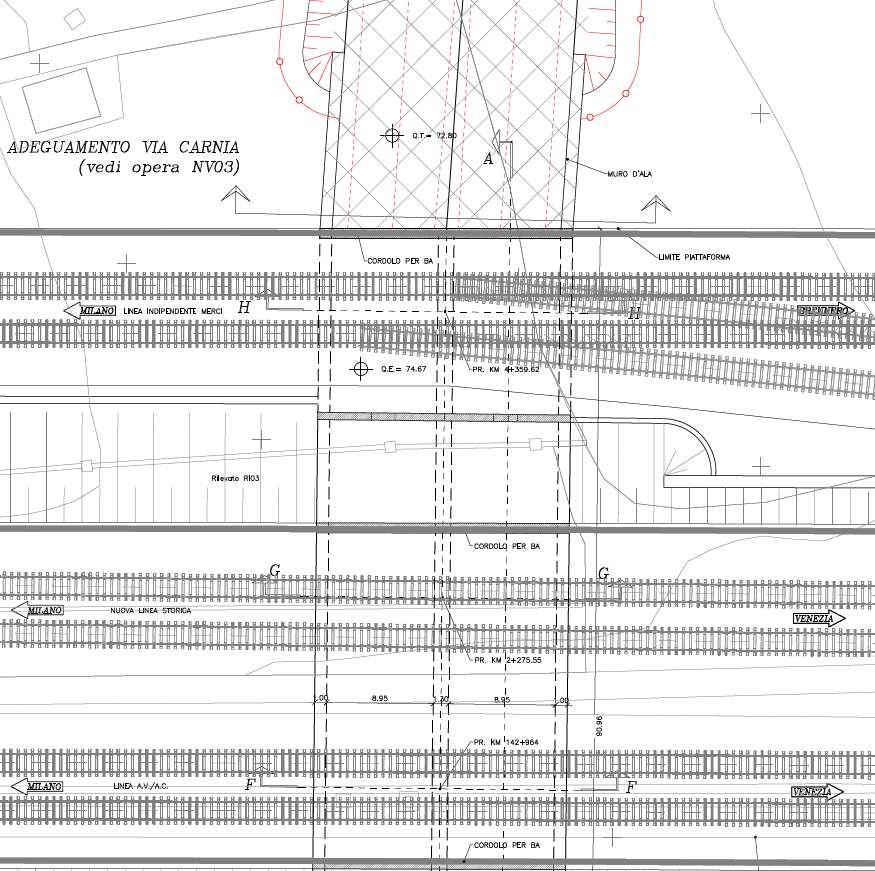 FUNZIONALE TRATTA BRESIA - VERONA NODO AV/A DI VERONA: INGRESSO OVEST RELAZIONE TENIA GENERALE OMMESSA ODIFIA DOUMENTO 25 di 54 L intervento è