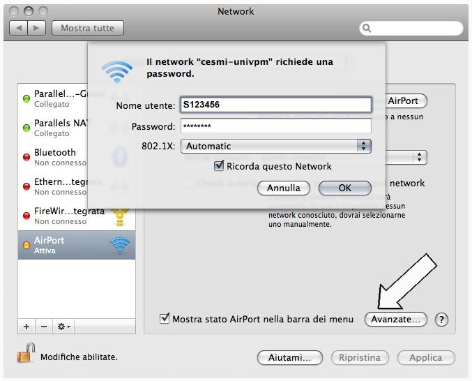 Alla richiesta di username e password inserire i dati utilizzati per l'accesso