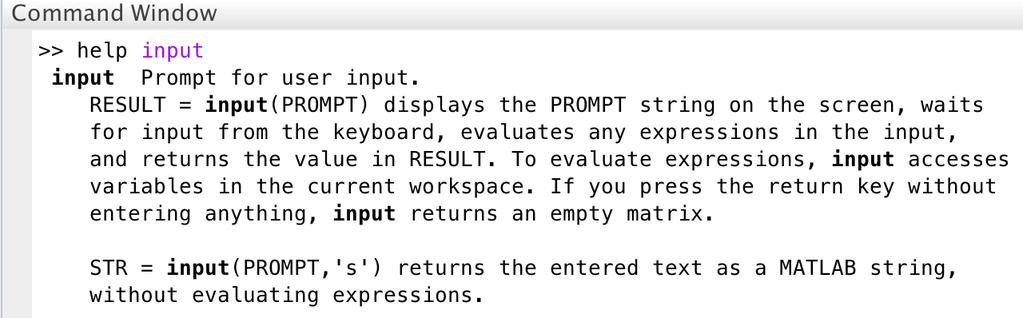 Input/Output 3/6 Come al solito, maggiori informazioni sul comando possono essere
