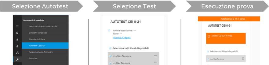 7.2. Procedura di esecuzione dell Autotest via Aurora Manager Embedded (solo per UNO DM PLUS) Le immagini di seguito riportano la sequenza di operazioni da eseguire per l esecuzione dell autotest: