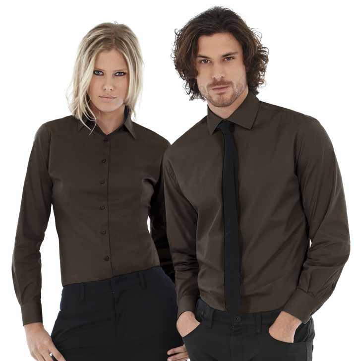 199 BCSWP23 Stretch manica lunga donna Camicia maniche lunghe in poplin (97% cotone pettinato, 3% elastane) dal tessuto morbido. Colletto fuso al corpo dalle eleganti finiture per la figura femminile.