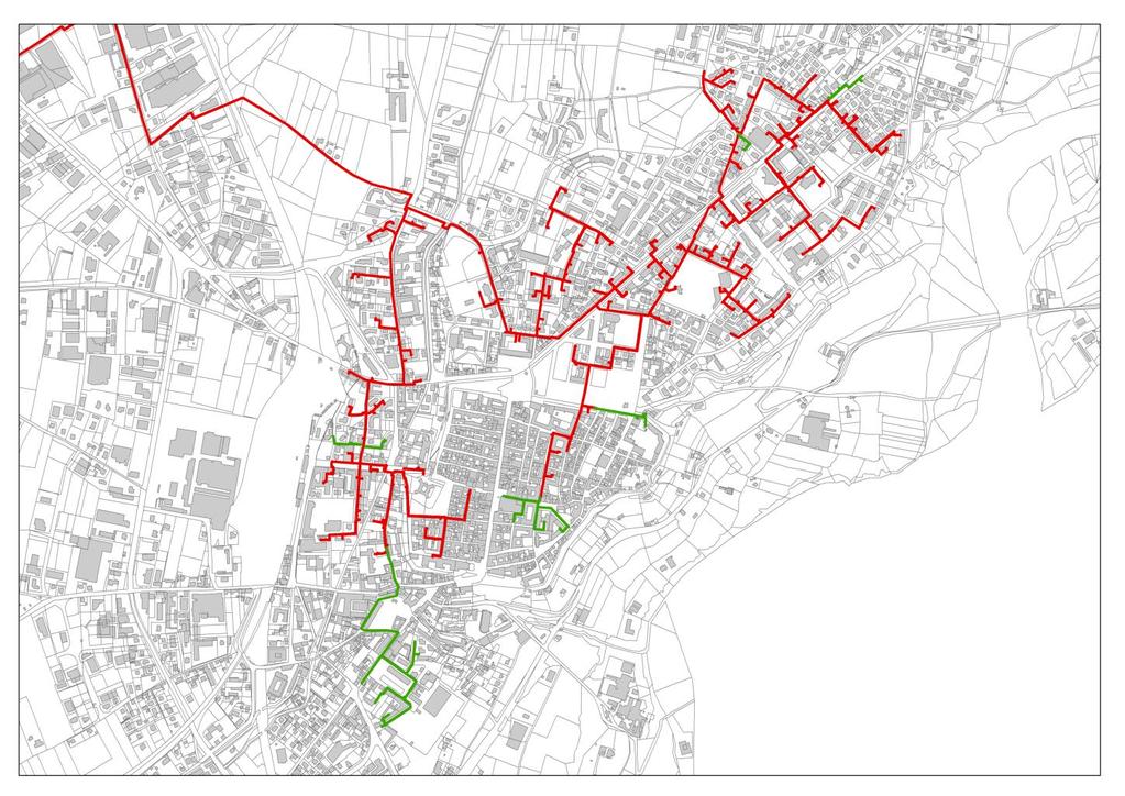 LA RETE DI DISTRIBUZIONE NEL 2010 Aree raggiunte: Via Matteotti Piazza Romanisio Via