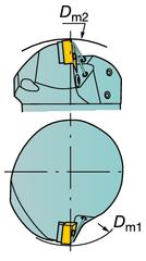 TURN - TA Unità di taglio oroturn P loccaggio a leva on refrigerante ad alta pressione Unità di taglio oromant apto x-pdnr/l-p x-pdmnr/l-15p Angolo di registrazione: κ r 93 κ r 48 (93 ) Angolo di