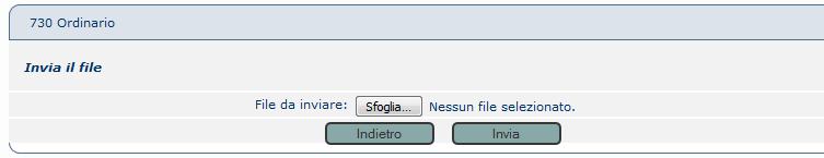 RICHIESTA DOCUMENTAZIONE 730 INVIO SCANSIONI Dopo l invio dei Modelli 730, verificare con attenzione la ricevuta in quanto potrebbe apparire un messaggio di avviso per la presenza di potenziali