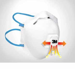 Respirazione più facile Il materiale 3M Advanced Electret, aiuta l utilizzatore a respirare più facilmente garantendo una protezione con un grande comfort.