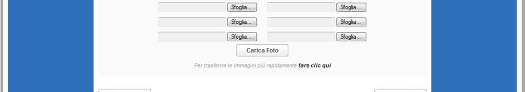 Nella prima schermata è possibile caricare le foto che, è bene ricordarlo, devono essere scattate con l