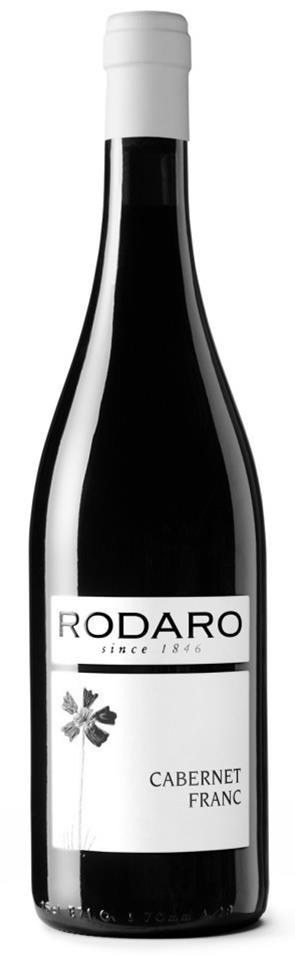 CABERNET FRANC RODARO PAOLO WINERY Rosso secco 100% Uve cabernet franc 12,5%vol Rosso violaceo Erbaceo, morbido, delicato e varietale.