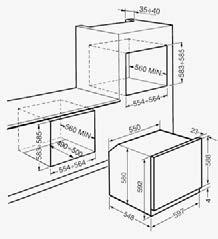 ) Intervallo temperatura di cottura: 50-250 C Volume interno 70 litri Smalto interno ever clean Porta 3 vetri, porta interna tuttovetro, vetro removibile 1 bacinella profonda 40 mm, 1 griglia con