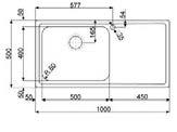 rdo ribassato 4 mm Dimensioni: 86x50 cm Dimensioni incasso: 84x48 cm BA