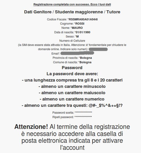 A questo punto, controllare la propria casella di Posta Elettronica (Posta in