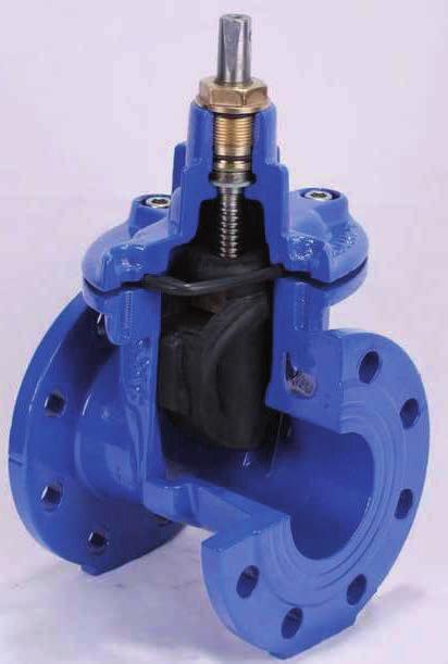 art.101 SARACINESCA CUNEO GOMMATO IN GHISA SFEROIDALE Ductile iron rubber wedge gate valve Disponibile nella versione a corpo piatto (DIN 3202 F4) e a corpo ovale (DIN 3202 F5) EN 558-1 Flange forate