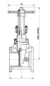 Pressione di esercizio 300 PSI Foratura flange UNI EN 1092-1 PN16, oppure ANSI 150 FF A VITE INTERNA Codice versione ANSI 150 Codice versione PN16 DN D H L Euro TE040 TE102