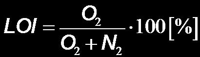 INDICE DI OSSIGENO LOI = Limiting Oxigen Index ISO 4589 LOI aumenta con HFO come