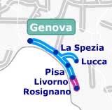 Attualmente il nodo autostradale di Genova risulta così articolato: A10 Genova Savona - Ventimiglia: rappresenta la parte iniziale del collegamento Genova-Ventimiglia.