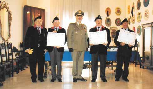 24 Gennaio Cavalieri Benemeriti Il giorno 24 Gennaio si è tenuta presso la Caserma XXIV Maggio in Milano, la cerimonia per il conferimento del titolo di Cavaliere benemerito a tre soci: Ten.