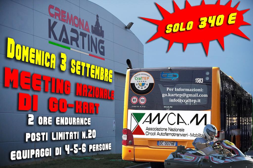 Anca.m indice e Cremona Circuit S.r.l. organizza il 3 meeting nazionale Anca.