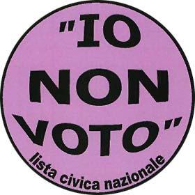 "IO NON VOTO" LISTA