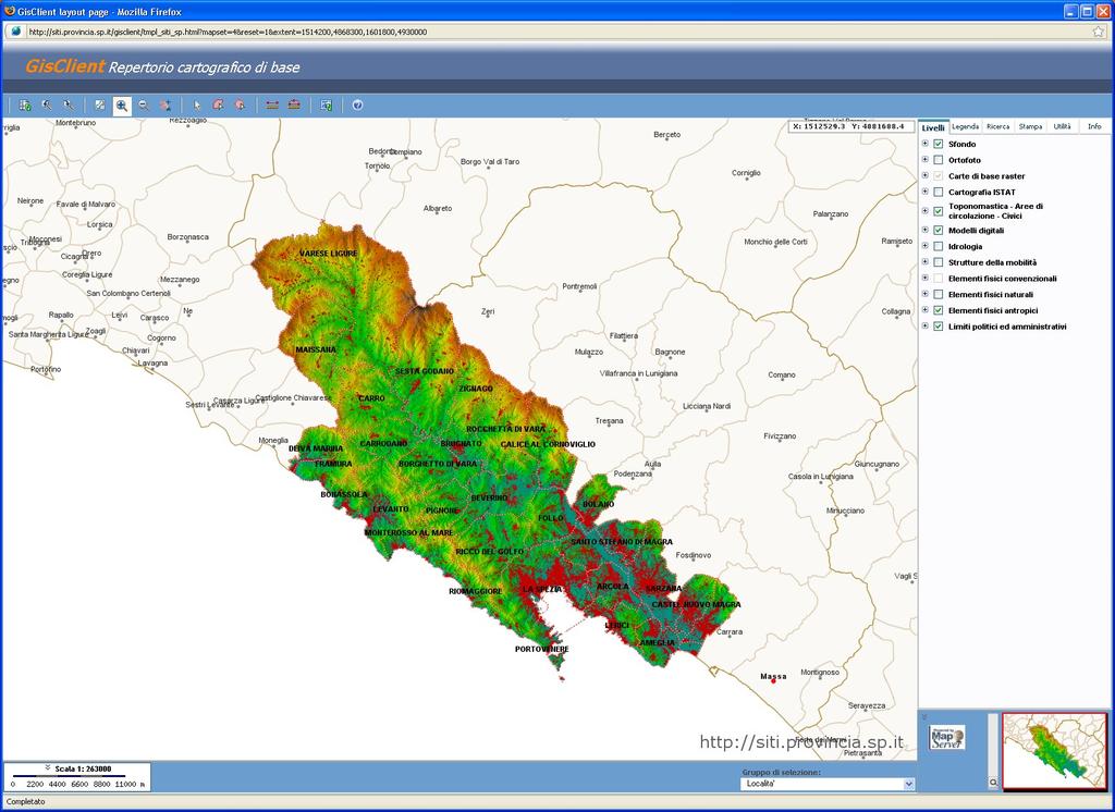 Repertorio cartografico di base Fornisce una serie di tematismi di uso