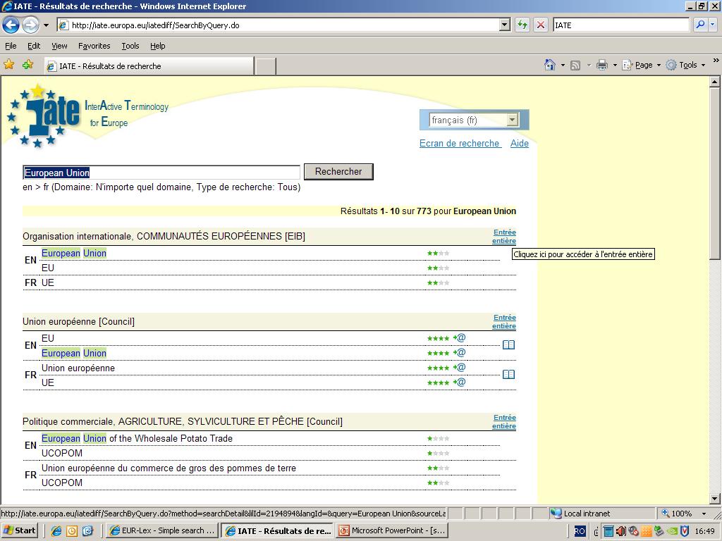 IATE: public multilingual