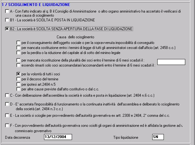 La seconda parte della stessa videata (riportata nelle Figure 9-10) riguarda la modifica da effettuare.