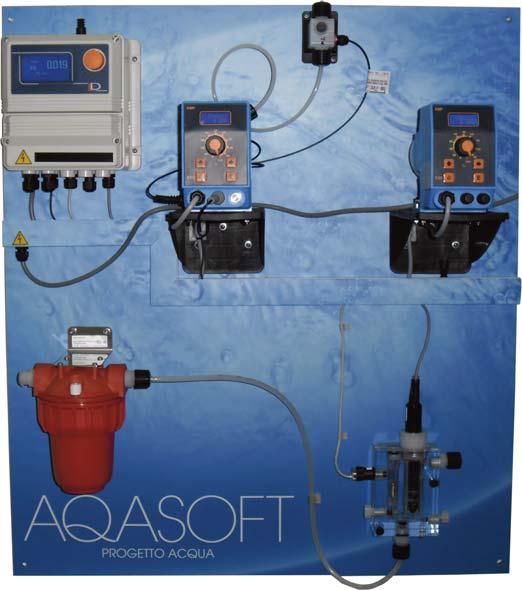 AQ SPO2 Sistema di dosaggio cablato per la disinfezione AQ SPO2 è un sistema completo per la misura ed il controllo del dosaggio di disinfettante ed antincrostante.