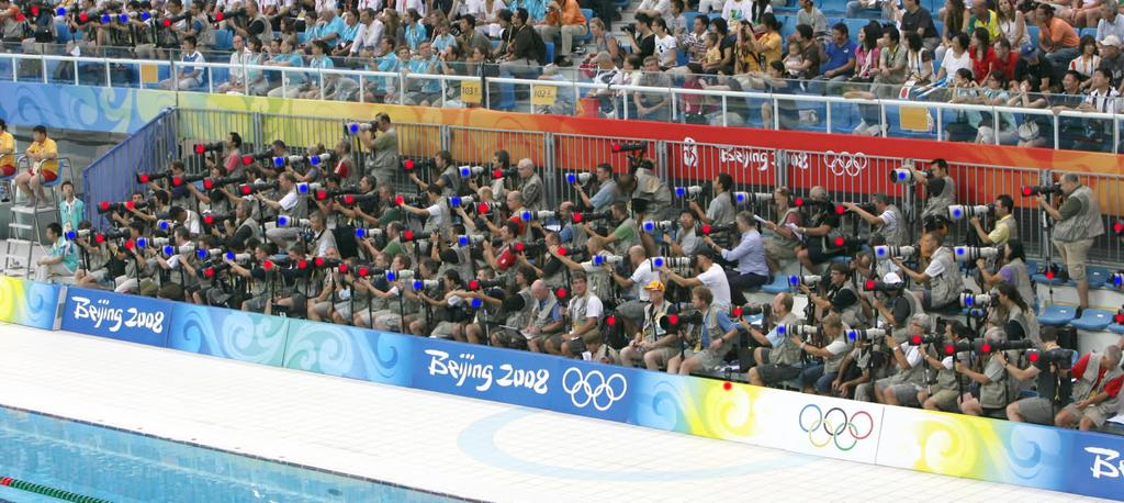Olimpiadi di Pechino 2008 Foto in piscina: con soggetti più lenti rispetto al calcio, si