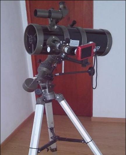Riprese da Telescopio Galileo 114 mm, lente K 25 mm.