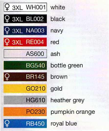 180/mq Taglie: dalla S alla 3XL Colori: Bianco, Nero, Blu navy, Rosso,
