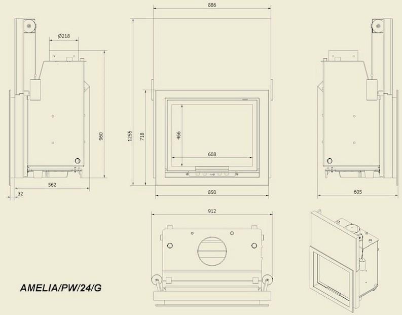 190-240 250-300 Lunghezza legna 500 500 Combustibile